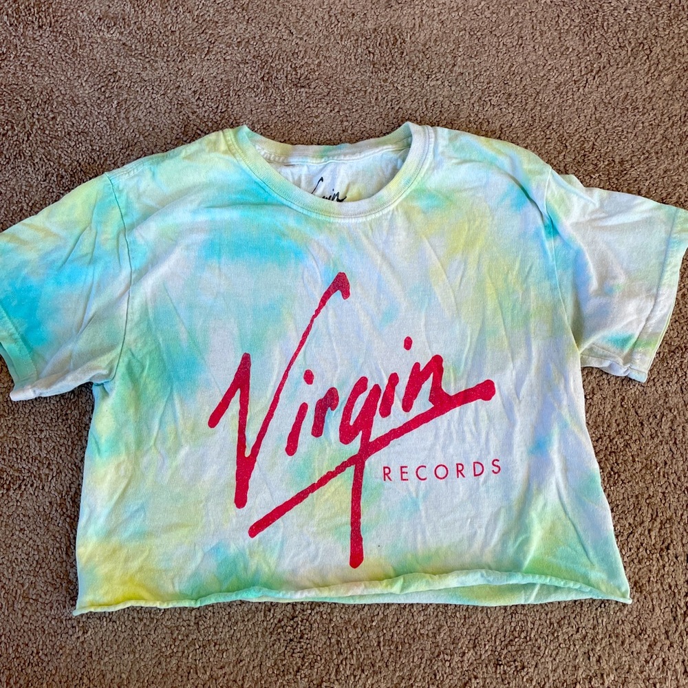 Virgin Records Tie Dye Crop Top